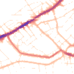 Daytime road noise heatmap for BH5 2JL