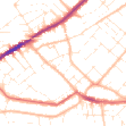 Daytime road noise heatmap for BH5 2JS