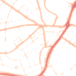 Daytime road noise heatmap for BH6 3AN