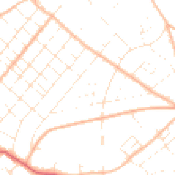 Daytime road noise heatmap for BH6 3NA