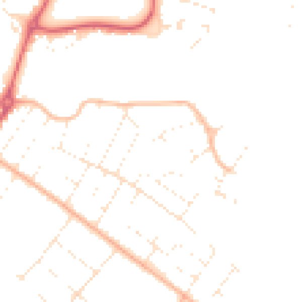 Daytime road noise heatmap for BH6 4LW