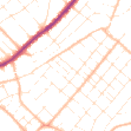 Daytime road noise heatmap for BH6 5EX