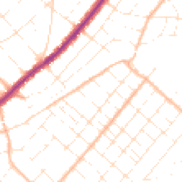 Daytime road noise heatmap for BH6 5FZ