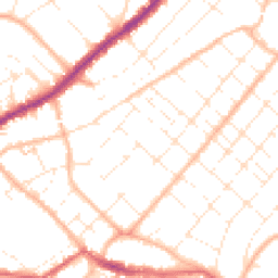 Daytime road noise heatmap for BH6 5HU