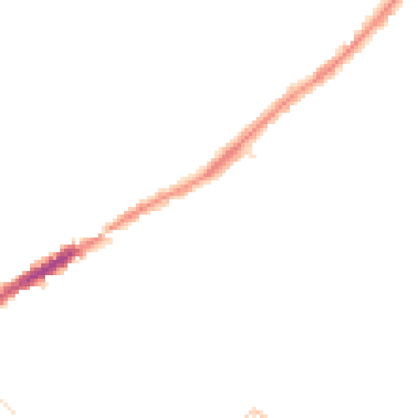 Night-time road noise heatmap for BH6 5NS