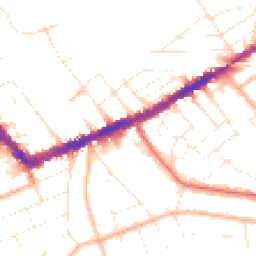 Daytime road noise heatmap for BH7 6AW