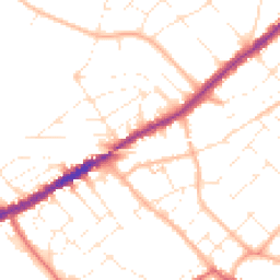 Daytime road noise heatmap for BH7 6AZ