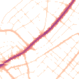 Daytime road noise heatmap for BH7 6BQ