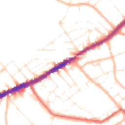 Daytime road noise heatmap for BH7 6DL
