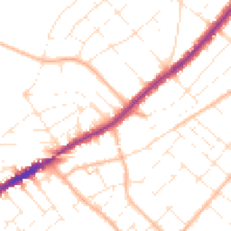 Daytime road noise heatmap for BH7 6DP
