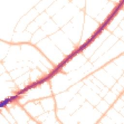 Daytime road noise heatmap for BH7 6DS
