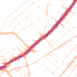 Daytime road noise heatmap for BH7 6DT