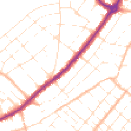 Daytime road noise heatmap for BH7 6DY