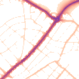 Daytime road noise heatmap for BH7 6EA