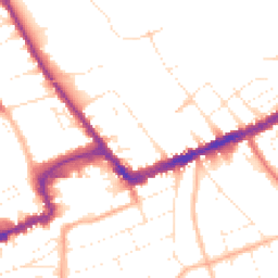 Daytime road noise heatmap for BH7 6ES