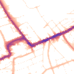 Daytime road noise heatmap for BH7 6EU