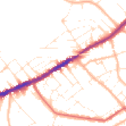 Daytime road noise heatmap for BH7 6JU