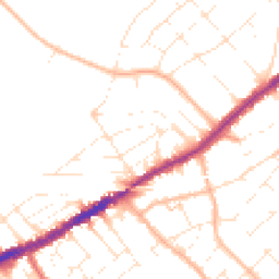 Daytime road noise heatmap for BH7 6LX