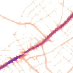 Daytime road noise heatmap for BH7 6NF