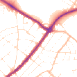 Daytime road noise heatmap for BH7 6RT