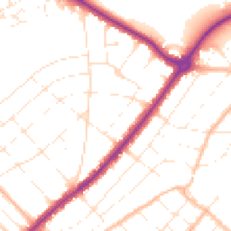 Daytime road noise heatmap for BH7 6RU