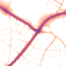 Daytime road noise heatmap for BH7 6SG