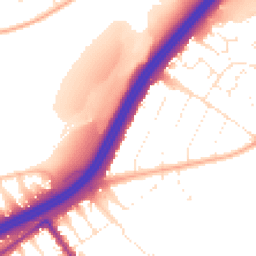 Daytime road noise heatmap for BH7 7AQ