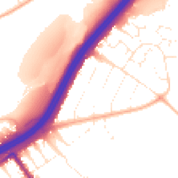 Daytime road noise heatmap for BH7 7AZ
