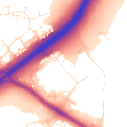 Daytime road noise heatmap for BH7 7DQ