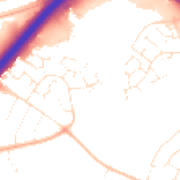 Daytime road noise heatmap for BH7 7EH