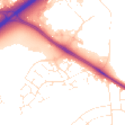 Daytime road noise heatmap for BH7 7HE