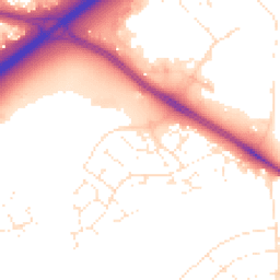 Daytime road noise heatmap for BH7 7HL