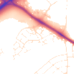 Daytime road noise heatmap for BH7 7HQ