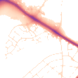 Daytime road noise heatmap for BH7 7HZ
