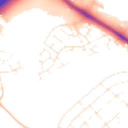 Daytime road noise heatmap for BH7 7JD