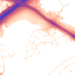 Daytime road noise heatmap for BH7 7JE