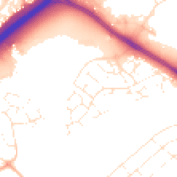 Daytime road noise heatmap for BH7 7JF