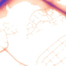 Daytime road noise heatmap for BH7 7JH