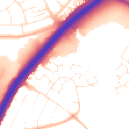 Daytime road noise heatmap for BH7 7RR