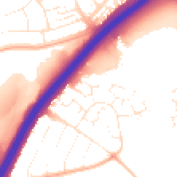 Daytime road noise heatmap for BH7 7RW