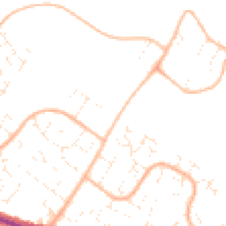 Daytime road noise heatmap for BH8 0AB