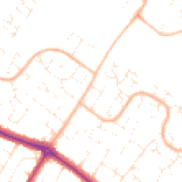 Daytime road noise heatmap for BH8 0AG