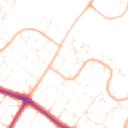 Daytime road noise heatmap for BH8 0AH