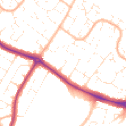 Daytime road noise heatmap for BH8 0AL