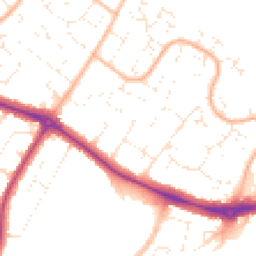 Daytime road noise heatmap for BH8 0AN