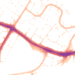Daytime road noise heatmap for BH8 0AP