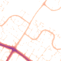 Daytime road noise heatmap for BH8 0AQ