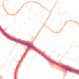 Daytime road noise heatmap for BH8 0AS