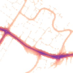 Daytime road noise heatmap for BH8 0AU