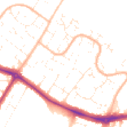 Daytime road noise heatmap for BH8 0AY
